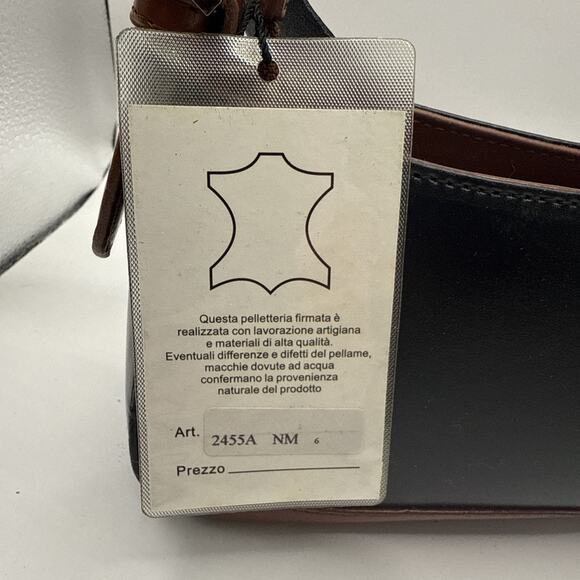 Daniela Moda Black & Brown Genuine Italian Leather Handbag NWT - Picture 16 of 16